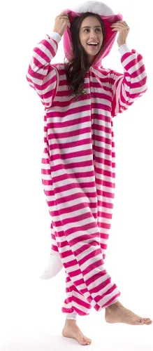 Vista 4 de Beauty Shine Unisex Adult Cartoon Costume Halloween Christmas Sleepwear Jumpsuit Onesies Plush Cosplay Pajamas