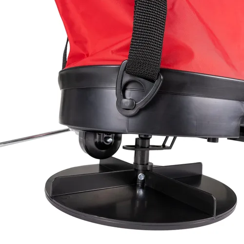 Vista 5 de EarthWay 2750 25lb Nylon Bag Seeder/Spread with Comfortable Cross Shoulder Strap, Red with Accurate Placement with Side Spread Control and Spring