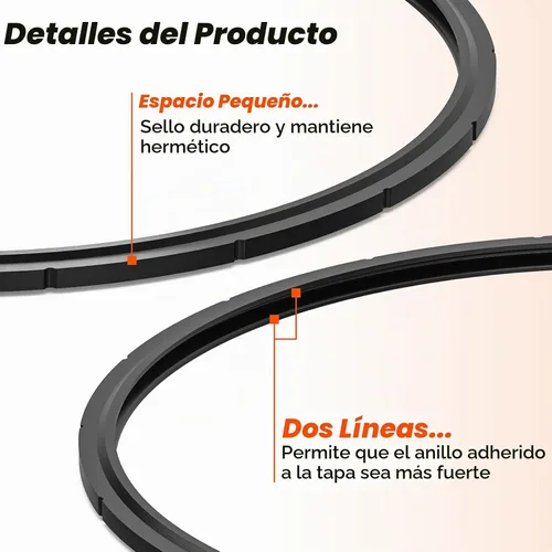 Vista 5 de 09905 Anillo de sellado de enlatadora a presión con ventilación de aire automática y junta de reemplazo de enchufe de sobrepresión para Presto 1