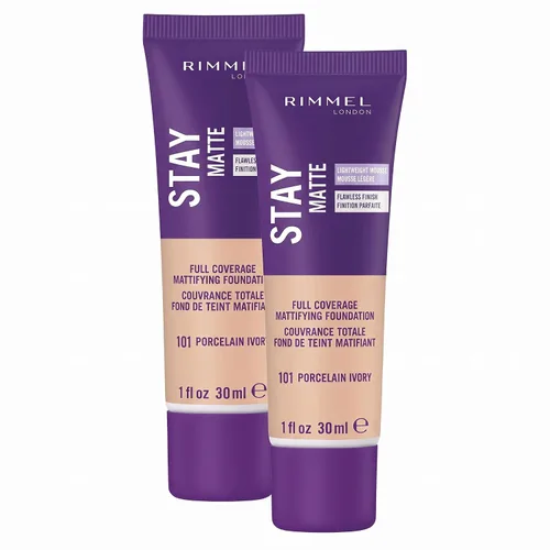 Vista 15 de 3 x Rimmel London Stay Matte - Base líquida mousse mate 30ml - 201 Beige clásico