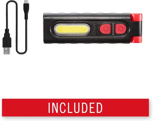 Vista 5 de Coast PM100R Luz de trabajo giratoria de 180 grados con base magnética, negro/rojo
