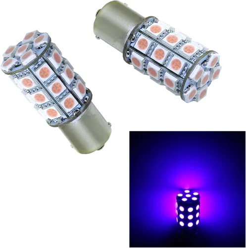 Vista 7 de PA 2 bombillas LED azules 13SMD 1156 para señal de giro, marcador lateral