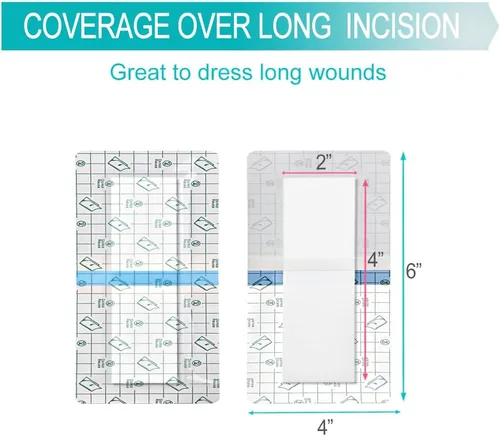 Vista 5 de C-Section - Vendajes de incisión abdominal impermeables para después de la histerectomía, protector de ducha para abdominoplastia, cubierta