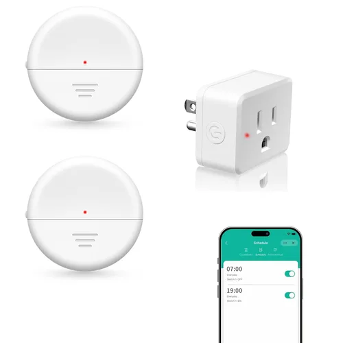 Vista 12 de NineLeaf - Enchufe de salida de control remoto, interruptor de luz de encendido y apagado inalámbrico desmontable 500FT Light Plug Decorator