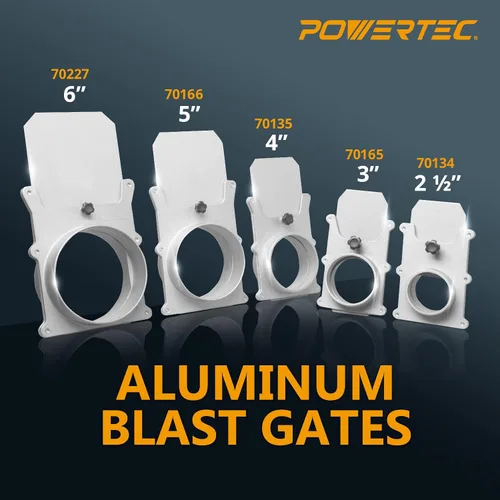 Vista 7 de POWERTEC 70134V - Puerta de aluminio de 2-1/2 pulgadas para colector de polvo, accesorios de recolección de polvo, 1 paquete (paquete de 2)