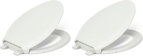 Vista 56 de KOHLER 4639-RL-0 Cachet ReadyLatch Asiento de inodoro redondo con cierre suave, color blanco