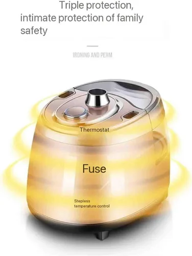 Vista 6 de CAULO Vaporizador para ropa de pie, potente vaporizador vertical de altura ajustable, calentamiento rápido de 25 segundos, con tanque de agua de 2.5
