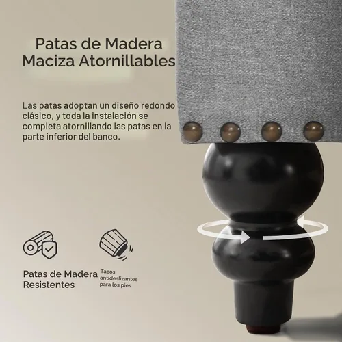 Vista 6 de HUIMO Otomana cuadrada de almacenamiento, mesa de centro otomana con almacenamiento para sala de estar (gris)