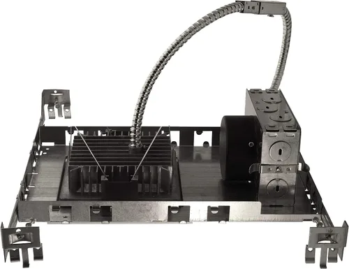 Vista 2 de NICOR Kit de iluminación de 5 pulgadas cuadrado de nueva construcción con carcasa en 3000K (DLQ5-10-120-3K-WH)