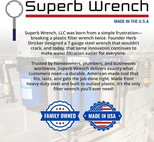 Vista 7 de Superb Wrench SPBW-1 Llave de carcasa de filtro de agua de metal resistente (4.8 pulgadas de diámetro interior)