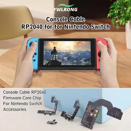 Vista 4 de Console Cable RP2040 Switch Firmware Core Chip for Nintendo Switch Flashable and Upgradable Chip Accessories Replacement Parts with Repair Tools
