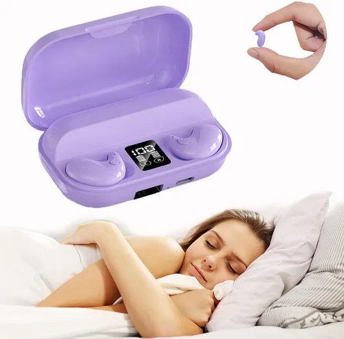 Vista 8 de Xmenha Auriculares invisibles inalámbricos Bluetooth para dormir pequeños auriculares para dormir de lado
