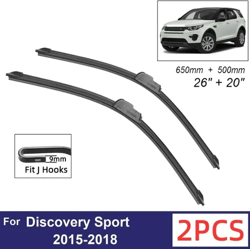 Vista 2 de Car Wiper Compatible with Land Rover Discovery Sport 2015-2018 Front Wiper Blades Soft Rubber Windscreen Wipers Auto Windshield 650mm 500mm
