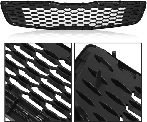 Vista 4 de CROSSDESIG Rejilla de parachoques superior cromada delantera compatible con Kia Forte5 Hatchback EX LX 2017 2018