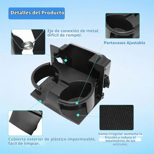 Vista 3 de Portavasos para Pathfinder 2005-2012, Xterra 2005-2015, Frontier 2005-2019 REA Reemplazo para caja de consola central de asiento trasero