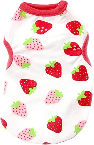 Vista 15 de Camisa para perros pequeños, lindas camisetas de algodón suave sin mangas para perros pequeños, gatos, chaleco para perritos, camiseta