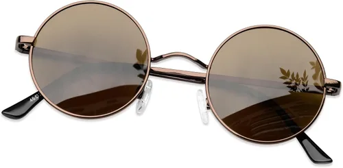 Vista 86 de KANASTAL Gafas de sol redondas polarizadas para mujeres y hombres, estilo hippie con protección UV400