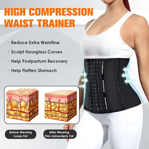 Vista 3 de YADIFEN Corset Waist Trainer for Women, Latex Waist Cincher Workout Body Shaper Breathable Girdle Sport Belt