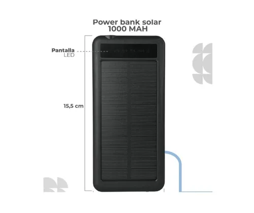 Vista 3 de Power Bank 10000 Mah Carga Solar
