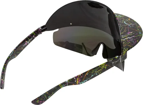 Vista 9 de Funny Guy Mugs Gafas de sol polarizadas con visera - Gafas de sol retro prémium de los años 80 y 90 Gnarly