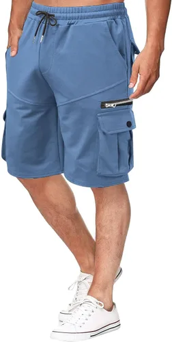 Vista 2 de Pantalones cortos de entrenamiento para hombre, pantalones cortos para hombre, pantalones cortos de carga casual para entrenamiento, fitness