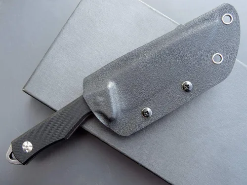 Vista 9 de Eafengrow EF107 Cuchillo de hoja fija con hoja de acero D2 y funda Kydex - Cuchillo compacto G10 para exteriores (negro)