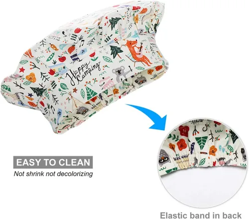 Vista 3 de Jennice House - Juego de delantal y gorro de chef para niños, lindos delantales para hornear de niños para cocinar delantales para bebés que hornean