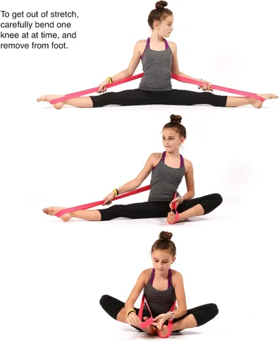 Vista 4 de Banda elástica de ballet para danza, gimnasia, animadoras, pilates. Mejora la flexibilidad elástica y mejora el estiramiento diario. Diseñado por PS