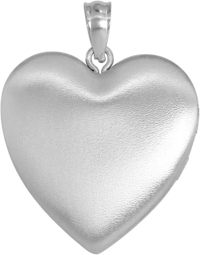Vista 5 de Collar de plata de ley con forma de corazón de diamanteurna de 1 imagen de 1 pulgada