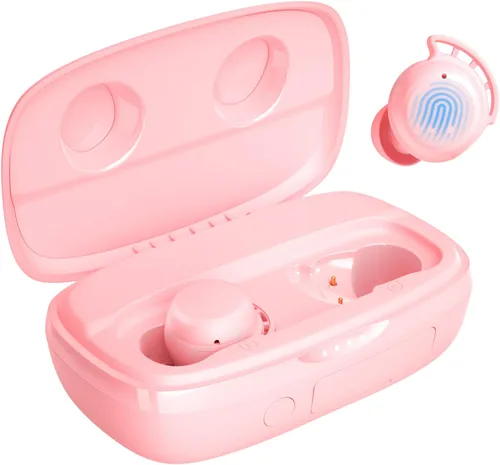 Vista 7 de Tribit Auriculares inalámbricos, 110 horas de reproducción, Bluetooth 5.3 IPX8, impermeable, control táctil, verdaderos auriculares inalámbricos