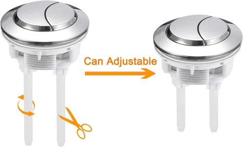 Vista 4 de uxcell Botón de repuesto para tanque de inodoro con doble pulsador para tanque de agua de inodoro de 2.283 in (2.28 pulgadas), 3 piezas