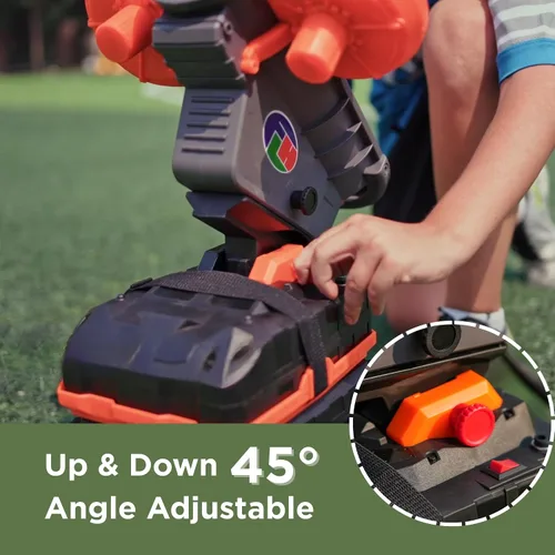 Vista 4 de Furlihong 389BH Máquina de Fútbol Americano para Niños y Adolescentes, Lanzador Automático y Manual, 3 Ángulos Ajustables, Oscilación