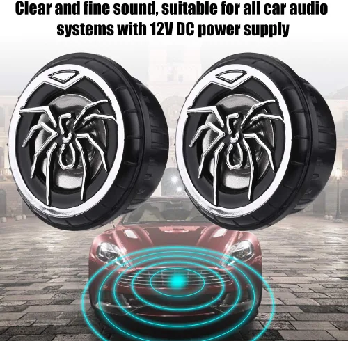 Vista 8 de Meiyya Compras Spree - Altavoz de audio para coche, altavoz de audio de araña, tweeter, altavoz de audio para coche, fácil de usar, altavoz de audio