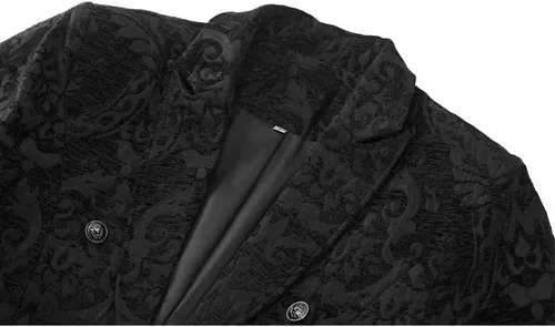 Vista 8 de ZNZHKR Chaqueta gótica steampunk para hombre, uniforme medieval victoriano, abrigo de Halloween