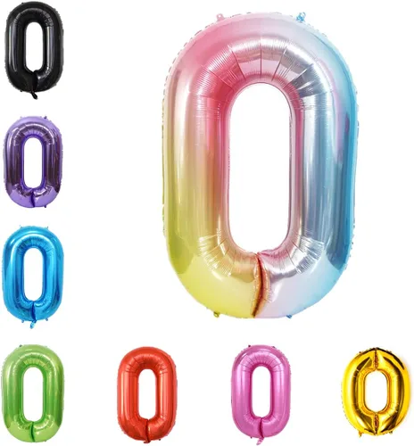 Vista 113 de Globo grande de helio con números 0-9 de 40 pulgadas para cumpleaños, bodas y fiestas (rojo, 9)