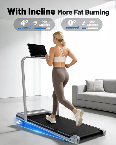 Vista 3 de Yagud Walking Pad, Walking Pad Treadmill for Home Office, Portable Under Desk Treadmill with Remote Control and LED Display, Walking Jogging Running