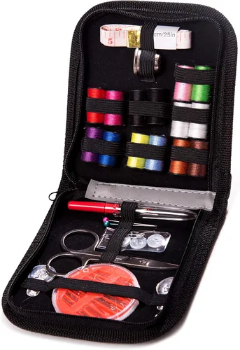 Vista 3 de Kit de costura Embroidex - para el hogar, viajes y emergencias - Accesorios de calidad, tijeras e hilo - Gran regalo