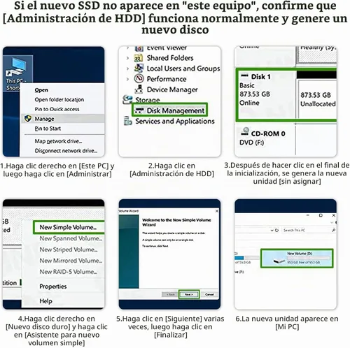 Vista 7 de ELUTENG Adaptador NVME a USB 3.1 Gen 2 a M.2 NVMe SSD Convertidor Adaptador 10Gbps PCIe basado M Key Disco Duro Lector Max 4TB Soporte UASP para SSD