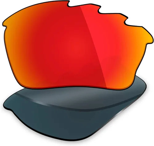 Vista 3 de Mryok 4 pares de lentes de repuesto polarizadas para Oakley Half Jacket 2.0 XL ventilado negro sigiloso, rojo fuego, azul hieloverde esmeralda