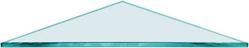 Vista 6 de Dulles Glass Estante de vidrio triangular de 8" x 8" - Templado - 3/8" de grosor - Vidrio pulido plano