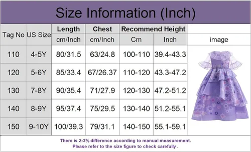 Vista 7 de Mirabel Dress Isabella Costume Girls Madrigal Family Outfits Cosplay Fancy Halloween Role Play