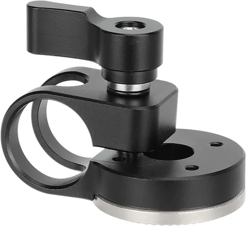 Vista 6 de CAMVATE Abrazadera de varilla de 0.748 in con roseta estilo ARRI (negro)