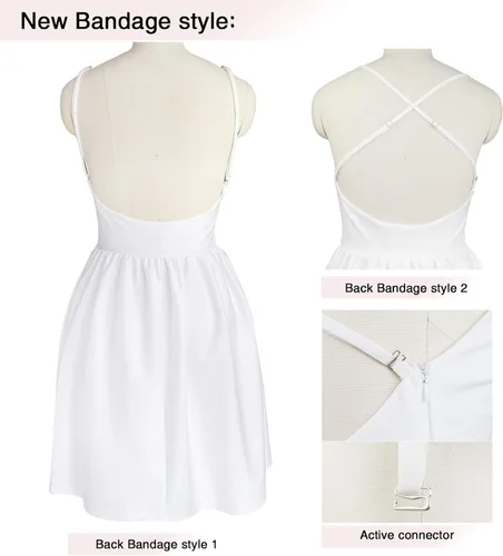 Vista 5 de FANCYINN - Mini vestido con tirantes delgados para mujer, vestido informal y sexi con estampado floral