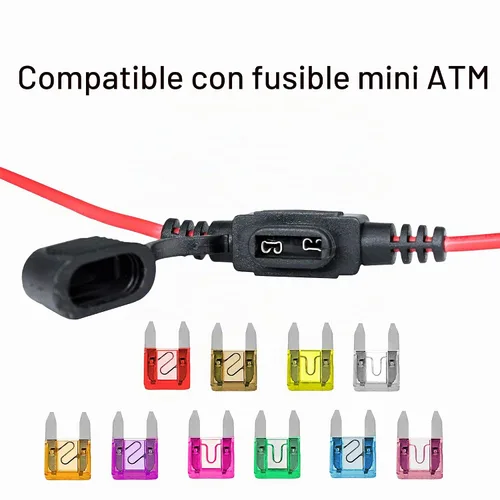 Vista 3 de VANTRONIK Mini portafusibles en línea impermeable calibre 16, 12 pulgadas