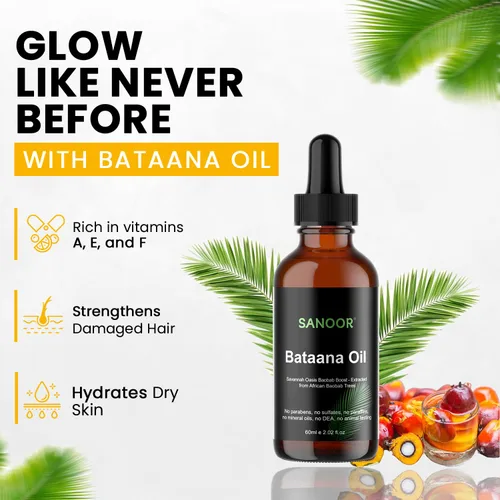 Vista 2 de SANOOR Aceite de batana africana, 100% puro y prensado en frío, fórmula orgánica de oasis de sabana para el cuidado del cabello, cuidado de la piel