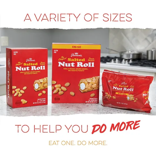 Vista 5 de Pearson 's Bite-Size Rollo de nueces saladas con sabor a caramelo, bolsa de 23 onzas, a granel, envuelto individualmente