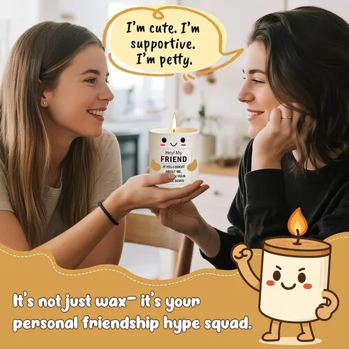 Vista 4 de Velas de regalo para mejores amigas para mujeres, regalo de cumpleaños genial para sus mejores amigas, mejores amigas, compañeros de trabajo