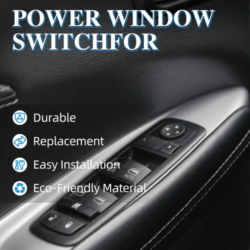 Vista 8 de Interruptor de control de ventana eléctrica Lado del conductor delantero 11 pines Compatible con Dodge Durango 2011-2013, Jeep Grand Cherokee