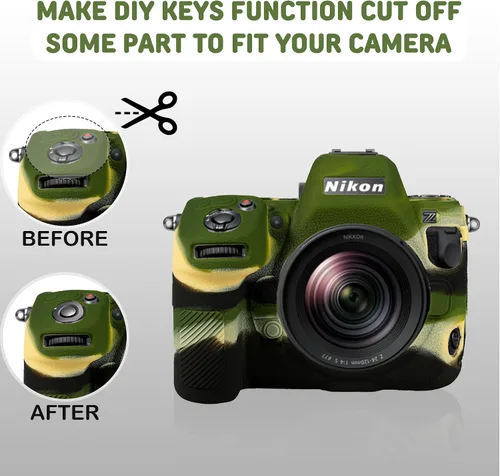 Vista 7 de Nikon Z8 - Funda protectora de goma de silicona para cámara, compatible con Nikon Z8 (verde militar)