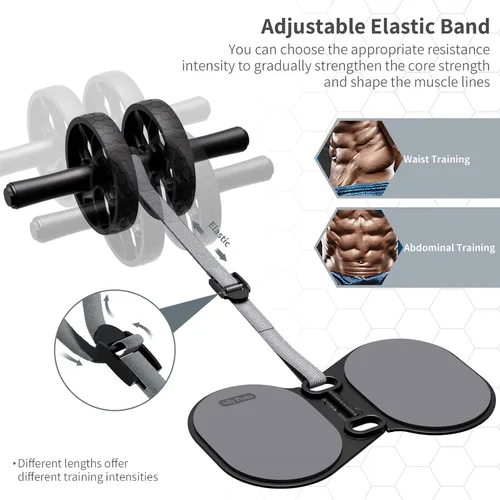 Vista 4 de Ally Peaks Rueda de rodillo abdominal con resistencia ajustable, abdominales de rebote automático y equipo de entrenamiento de núcleo